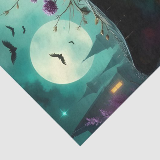 Halloween Gothic Witch beroemd gemaakt door Jack-O Tissuepapier (Detail)