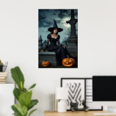 Halloween Gothic Witch Poster (Thuiskantoor)