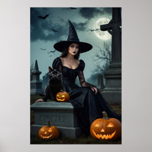Halloween Gothic Witch Poster