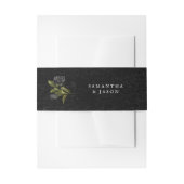 Halloween Gothic Zwart Roos Bruiloft Uitnodigingen Wikkel (Voorkant Voorbeeld)