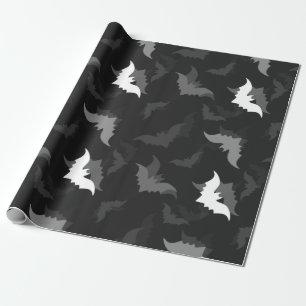 halloween gothic zwarte vleermuizen cadeaupapier