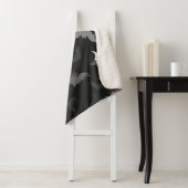 halloween gothic zwarte vleermuizen sherpa deken (In situ)