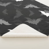 halloween gothic zwarte vleermuizen sherpa deken (3/4)