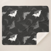 halloween gothic zwarte vleermuizen sherpa deken (Voorkant (horizontaal))