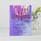 Halloween Gotisch Script & Rozen Cloud Nine Bruilo Kaart (Staand voorkant)