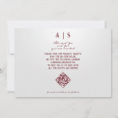 Halloween Gotisch Script Rozen Drie Foto Bruiloft Save The Date (Achterkant)