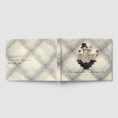 Halloween Gotisch Skelet Bat Bruiloft Welkomstbord Gastenboek (Volledig)