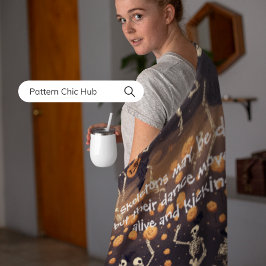  Halloween Gotisch Skelet Dans Modern Fleece Deken