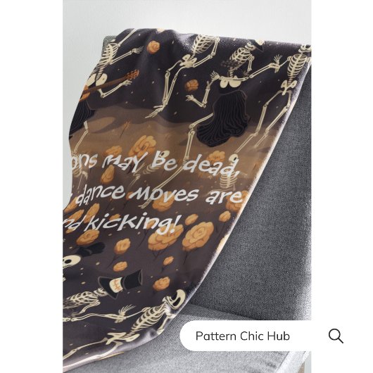 Halloween Gotisch Skelet Dans Modern Fleece Deken