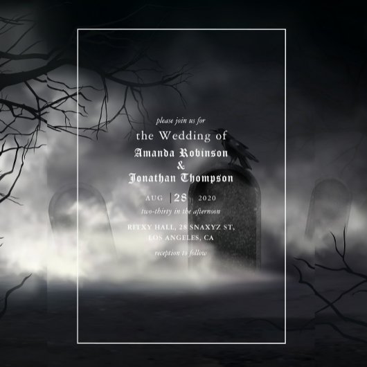 Halloween Gotische Bruiloft Kaart