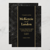 Halloween Gotische bruiloft uitnodiging met Spider (Voorkant / Achterkant)