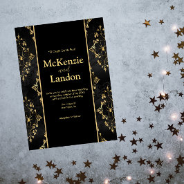 Halloween Gotische Bruiloft Uitnodiging met Spinne