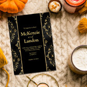 Halloween Gotische Bruiloft Uitnodiging met Spinne