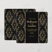 Halloween Gotische Bruiloft Uitnodiging met Spinne (Voorkant / Achterkant)