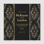 Halloween Gotische Bruiloft Uitnodiging met Spinne Magnetische Uitnodiging (Voorkant)