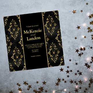 Halloween Gotische Bruiloft Uitnodiging met Spinne Magnetische Uitnodiging