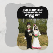 HALLOWEEN GOTISCHE BRUILOFT UITNODIGINGEN GEPERSON (Voorkant / Achterkant)