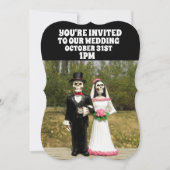 HALLOWEEN GOTISCHE BRUILOFT UITNODIGINGEN GEPERSON (Voorkant)