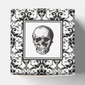HALLOWEEN  Gotische Damast Patroon Schedel Bedankdoosjes (Bovenkant)