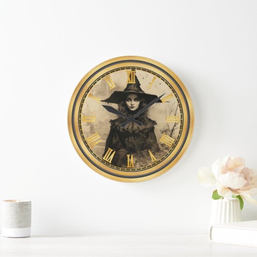 Halloween  Gotische Heks Grote Klok (Huis)