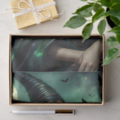 Halloween gotische heks met vleermuizen en pompoen tissuepapier (Geschenk)