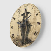 Halloween  Gotische Heks Wandklok (Hoek)