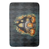Halloween Gotische Herfst Fairy Cottage Blue Argyl Badmat (Voorkant Verticaal)