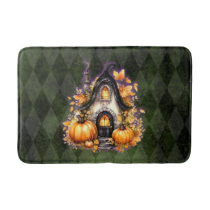 Halloween Gotische Herfst Fairy Cottage Groene Arg Badmat