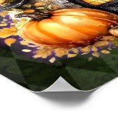 Halloween Gotische Herfst Fairy Cottage Groene Arg Poster (Hoek)