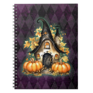 Halloween Gotische Herfst Fairy Cottage Paarse Arg Notitieboek