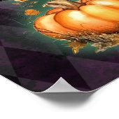 Halloween Gotische Herfst Fairy Cottage Paarse Arg Poster (Hoek)