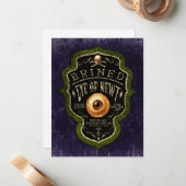 Halloween Gotische Oog Van Nieuwtsheksbrouwsel Vin Notitiekaartje (Voorkant / Achterkant in situ)