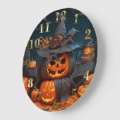 Halloween  Gotische Pompoen Wandklok (Hoek)