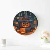 Halloween  Gotische Pompoen Wandklok (Huis)