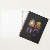 Halloween gotische raam spook pompoen zwarte kat H Planner (Display)