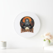 Halloween gotische skelet waarzegger Vector Afbeel Grote Klok (Huis)