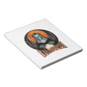 Halloween gotische skelet waarzegger Vector Afbeel Notitieblok (Schuin)