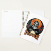 Halloween gotische skelet waarzegger Vector Afbeel Planner (Display)