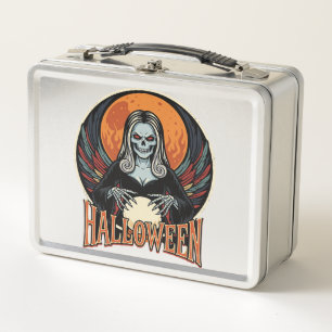 Halloween Gotische Skelet Waarzegster Vector Afbee