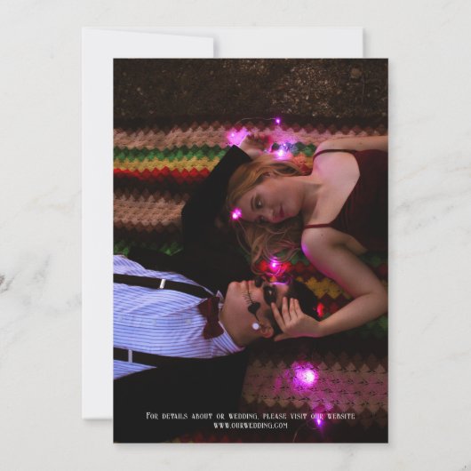 Halloween Gotische Skulls Skeleton Liefde Bat Brui Save The Date (Achterkant)