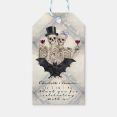 Halloween Gotische Skulls Tarot De Liefhebbers Bru Cadeaulabel (Voorkant)
