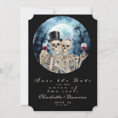 Halloween Gotische Skulls Tarot De Liefhebbers Bru Save The Date (Voorkant)