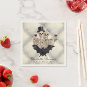 Halloween Gotische Skulls Tarot De Liefhebbers Bru Servet (Insitu)