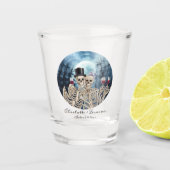 Halloween Gotische Skulls Tarot De Liefhebbers Bru Shot Glas (Voorkant)