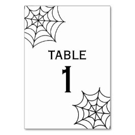 Halloween Gotische Spinnenweb Tafel Nummer Borden Kaart