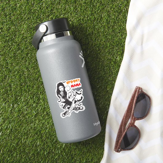 Halloween Gotische Spooky Mama Sticker (HydroFlask Insitu)