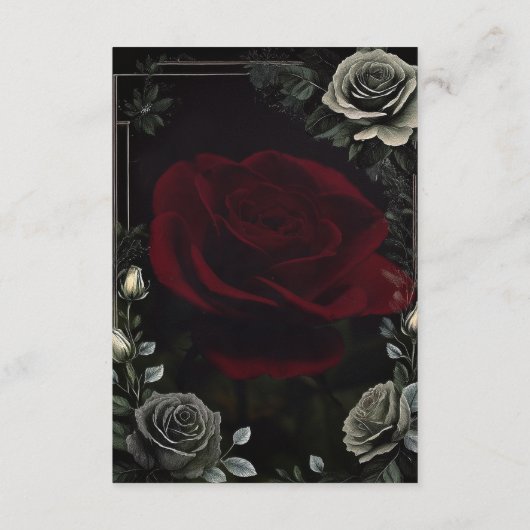 Halloween Gotische Trouwdetails Bijgevoegde kaart (Achterkant)