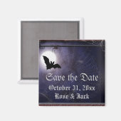 Halloween / Gotische volle maan vleermuis Sjabloon Magneet (Voorkant / Achterkant)