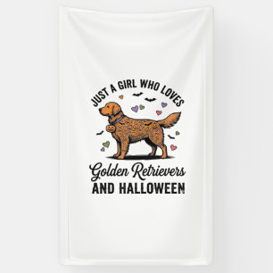 Halloween Goud Retriever Meisje Hond Moeder Vintag Spandoek