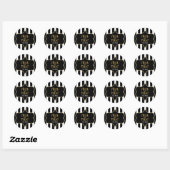 Halloween Goud TRICK OR TREAT Gestreepte Sticker (Vel)